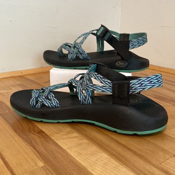 Chaco Blue & Green Women's ZX/2 Classic Sandals Size 9 - Picture 4 of 7